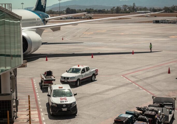 a large jetliner sitting on top of an airport tarmac